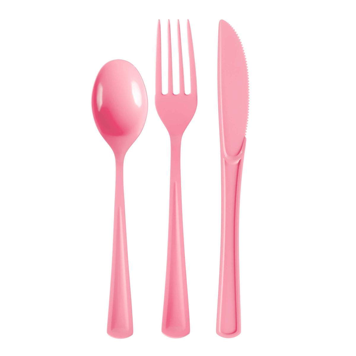 Pink Cutlery Combo Set - 50 Forks 50 Spoons and 50 Knives