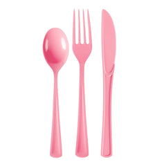 Pink Cutlery Combo Set - 50 Forks 50 Spoons and 50 Knives