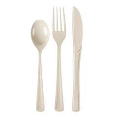 Ivory Cutlery Combo Set | 50 Forks 50 Spoons And 50 Knives