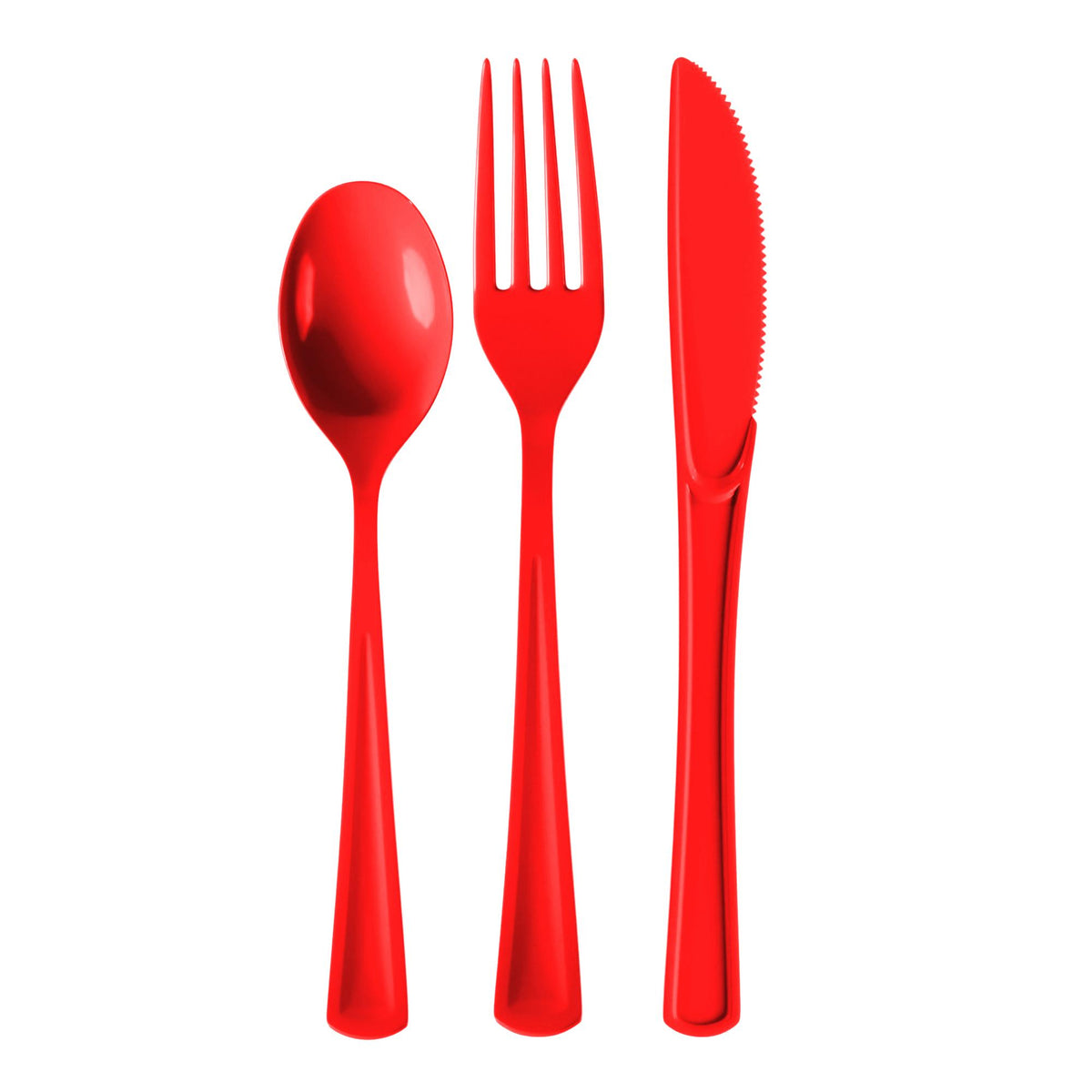 Red Cutlery Combo Set | 50 Forks 50 Spoons And 50 Knives