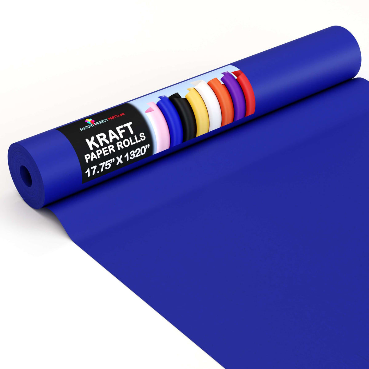 17.75" x 110' Kraft Paper Roll | Dark Blue