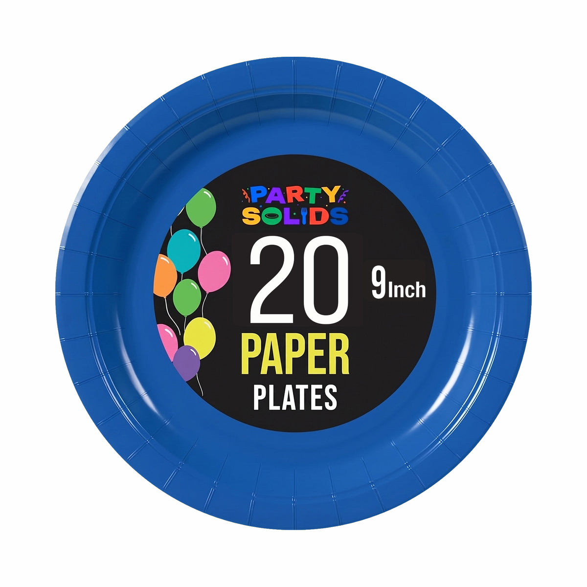 9 In. Dark Blue Paper Plates - 20 Ct.
