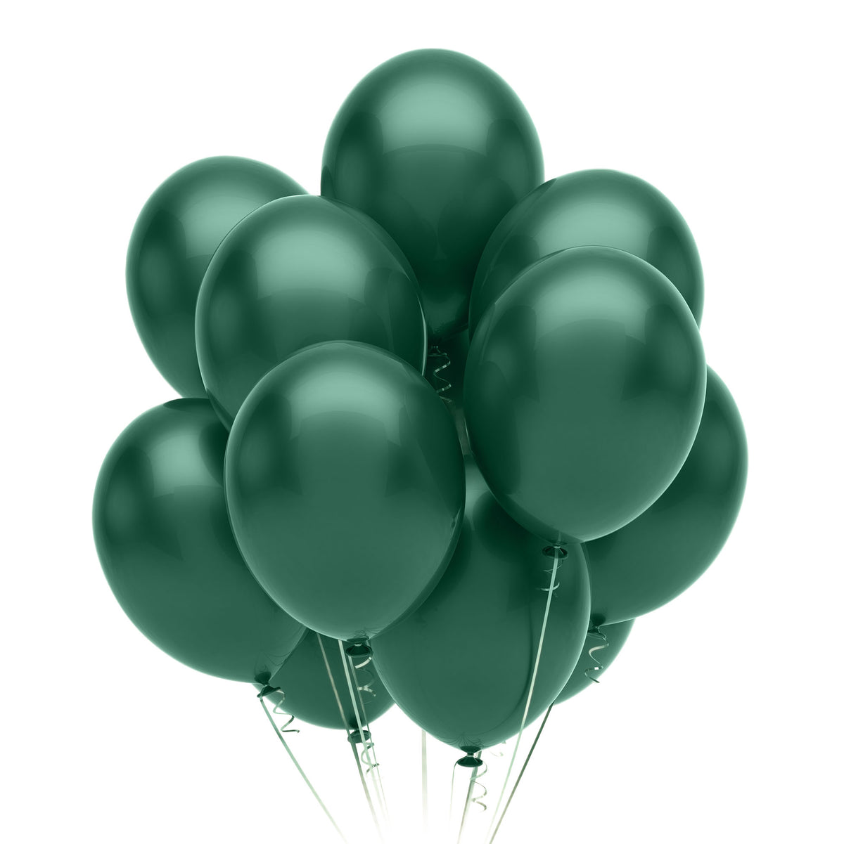 12 In. Dark Green Pearlized Balloons | 10 Count