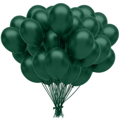 12 In. Dark Green Latex Balloons | 100 Count