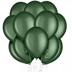 12 In. Dark Green Latex Balloons | 100 Count