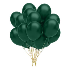 9 In. Dark Green Latex Balloons | 20 Count