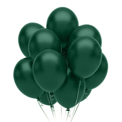 12 In. Dark Green Latex Balloons | 10 Count