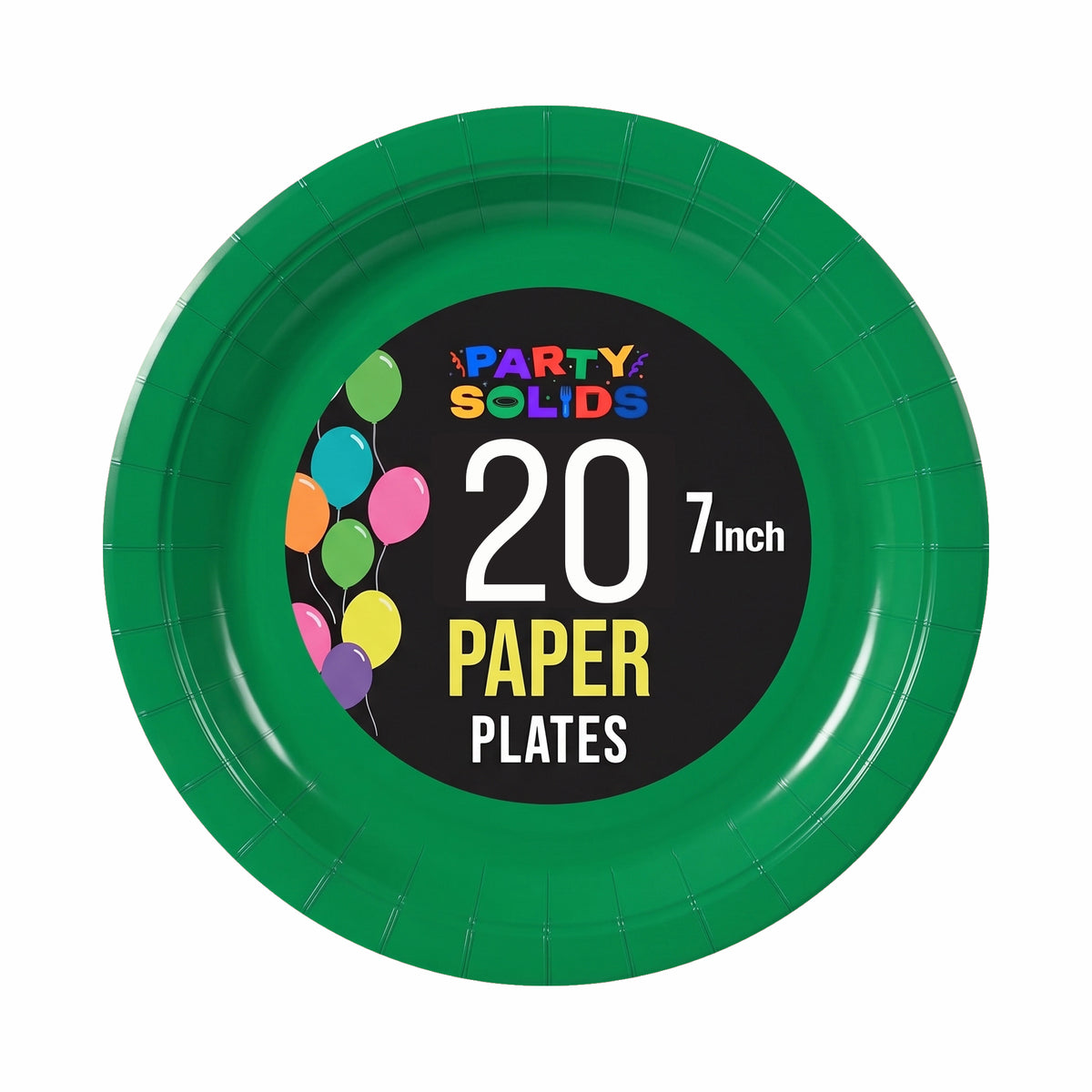 7 In. Emerald Green Paper Plates - 20 Ct.