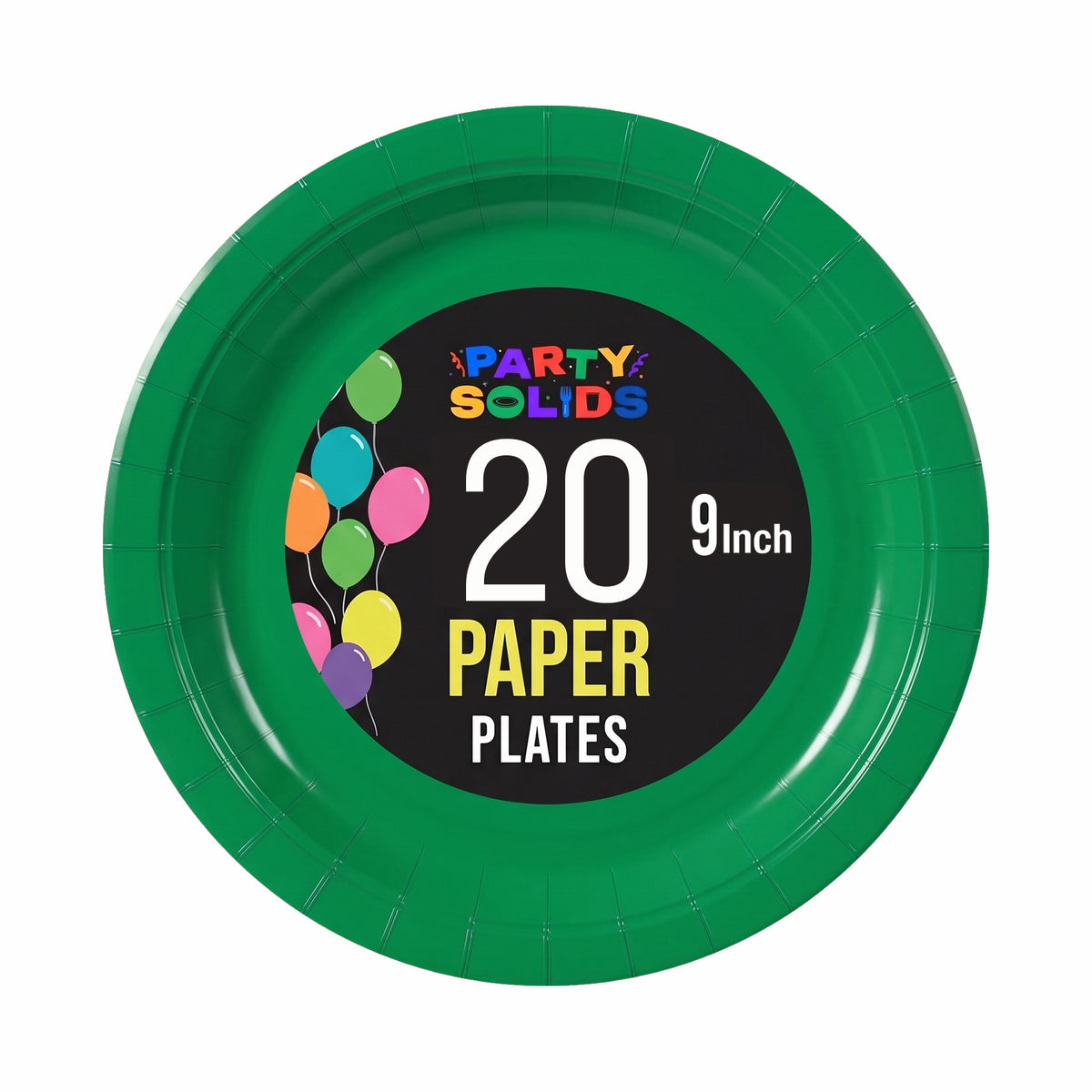 9 In. Emerald Green Paper Plates - 20 Ct.