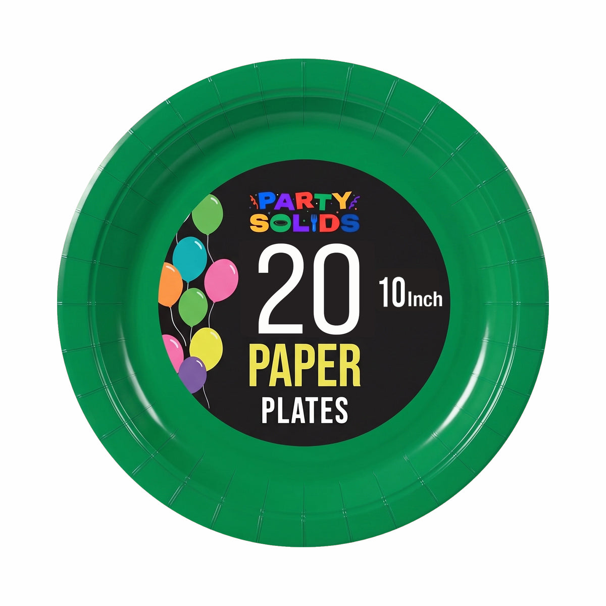 10 In. Emerald Green Paper Plates - 20 Ct.