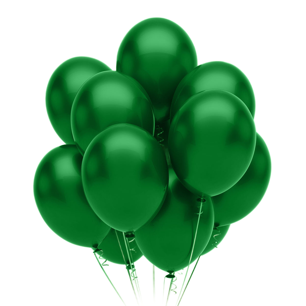 12 In. Emerald Green Latex Balloons | 10 Count