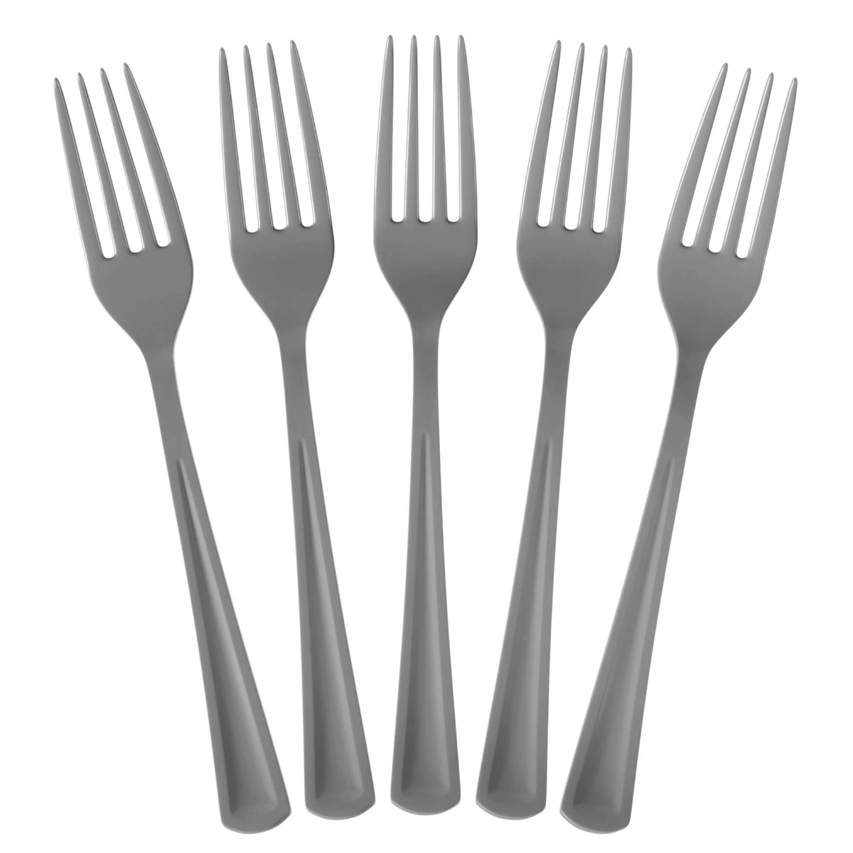 Heavy Duty Silver Plastic Forks | 50 Count