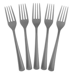 Heavy Duty Silver Plastic Forks | 50 Count