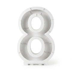 White Number "8" Balloon Mosaic Frame Kit | 33"