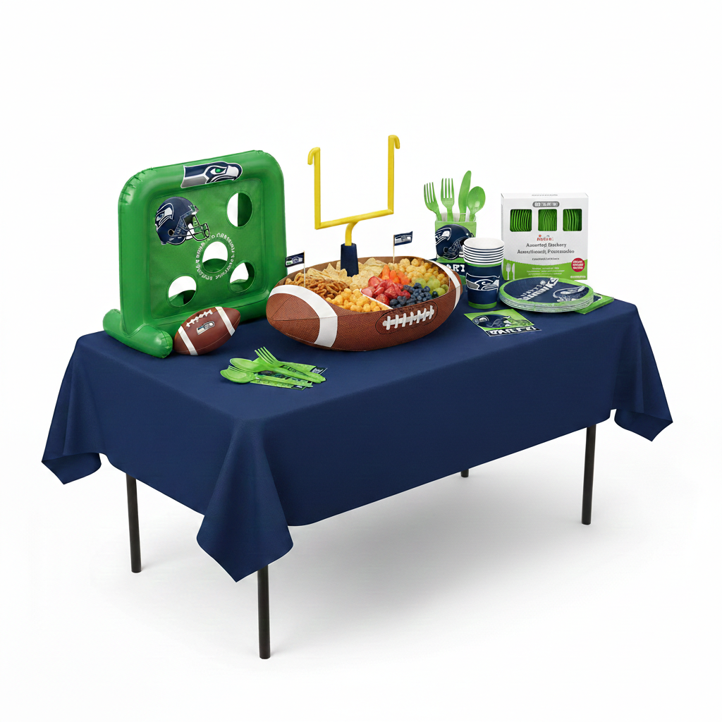 Seattle Seahawks Deluxe Party Kit - For 24 Guests