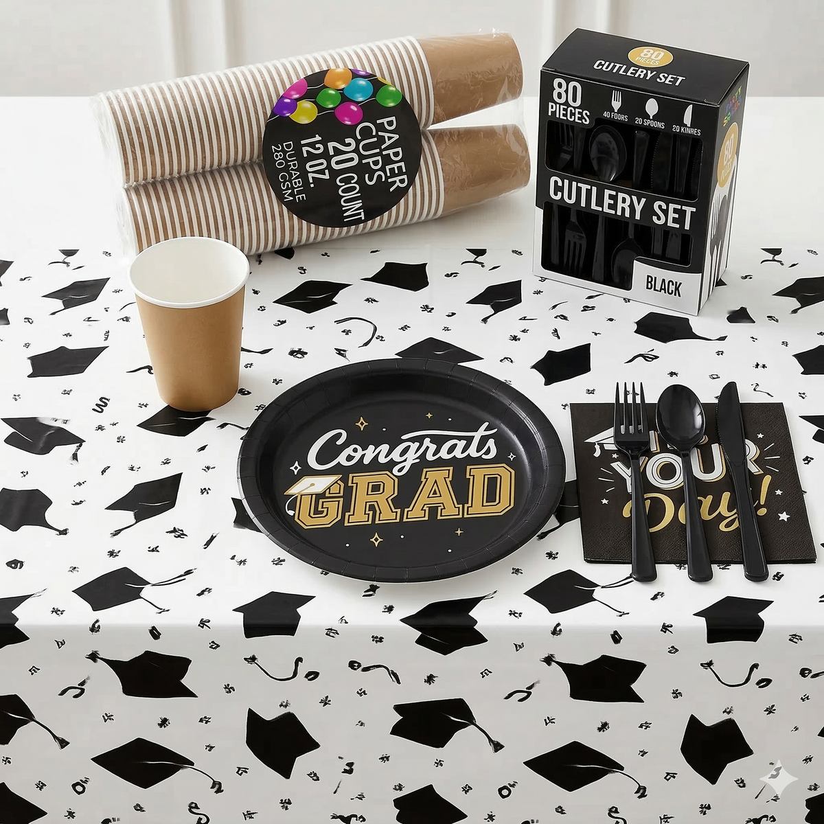 Signature Success "Congrats Grad" Party Kit - For 20 Guests