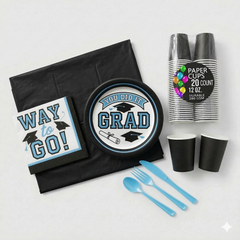 True Blue "You Did It" Party Kit - For 40 Guests