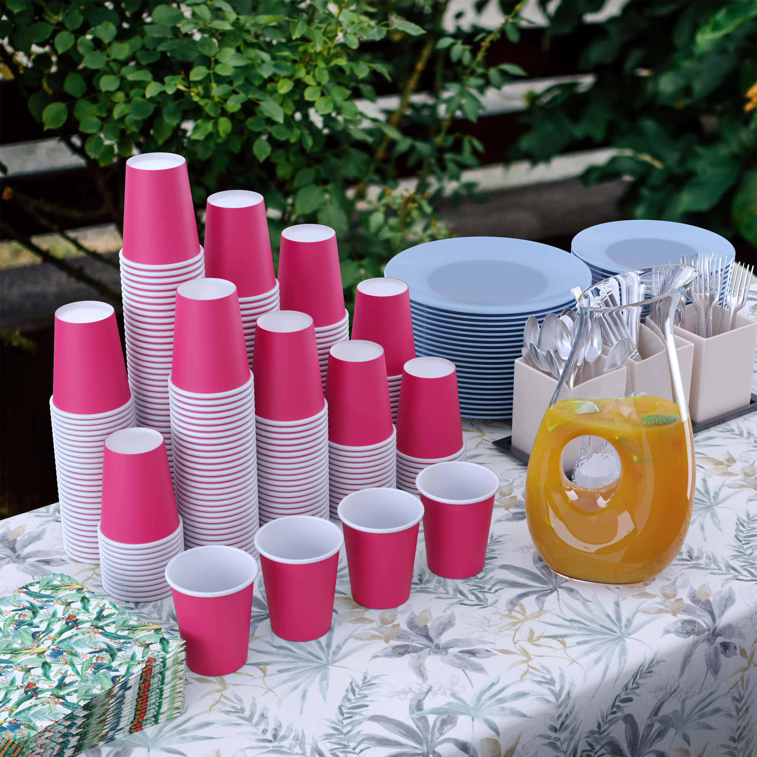 Little Gym - 9 Oz. Cerise Paper Cups - 100 Ct.