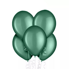 10ct, 12" Hunter Green Pearlized Latex Balloon