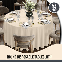 Premium 108" Round Ivory Table Cover