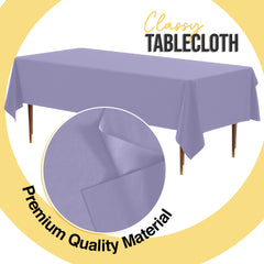 Premium Lavender Plastic Table Covers | 6 Pack | 54 in. x 108 in.