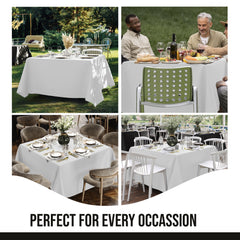 Premium Square White Table Cover 85" x 85" | 1 Pack