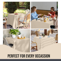 Premium Square Ivory Table Cover 52" x 52" | 1 Pack