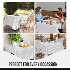 Premium Square White Table Cover 52" x 52" | 1 Pack