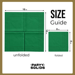 Emerald Green Dinner Napkins | 8 in. x 8 in. | 50 Ct.