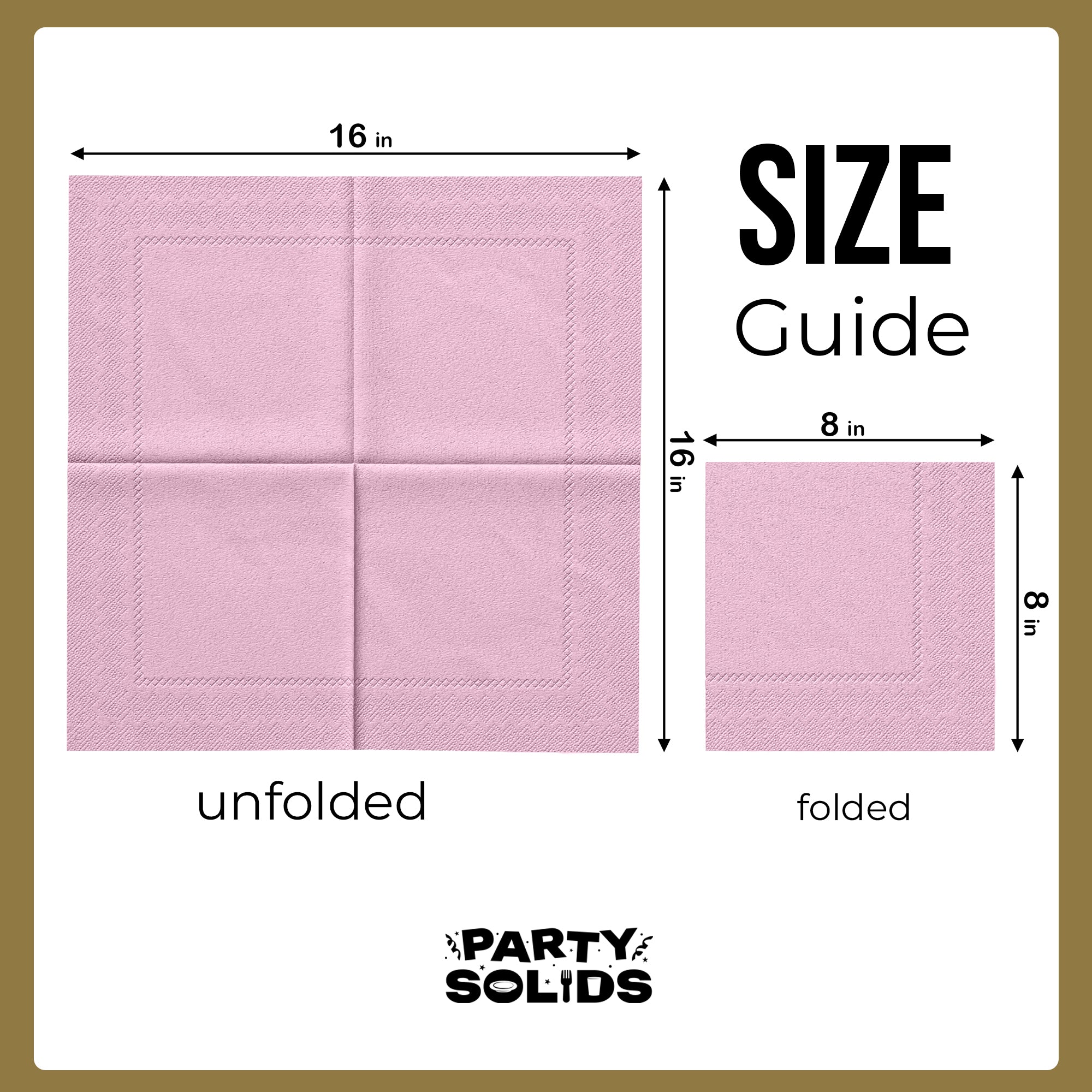 Pink Dinner Napkins | 8 in. x 8 in. | 50 Ct.