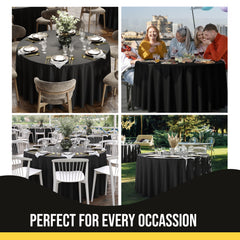 Premium 108" Round Black Table Cover