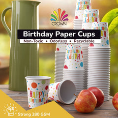 9 oz. Birthday Print Paper Cups - 50 Ct.| Case of 20