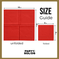 Red Dinner Napkins | 8 in. x 8 in. | 50 Ct.