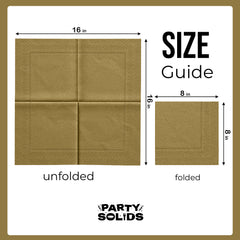 Gold Dinner Napkins | 8 in. x 8 in. | 50 Ct.