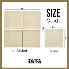 Ivory Dinner Napkins | 8 in. x 8 in. | 50 Ct.