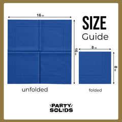 Dark Blue Dinner Napkins | 8 in. x 8 in. | 50 Ct.