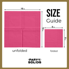 Cerise Dinner Napkins | 8 in. x 8 in. | 50 Ct.