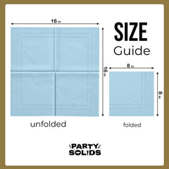 Light Blue Dinner Napkins | 8 in. x 8 in. | 50 Ct.