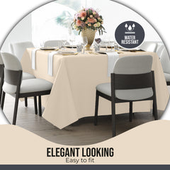 Premium Square Ivory Table Cover 85" x 85" | 1 Pack