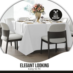 Premium Square White Table Cover 85" x 85" | 1 Pack