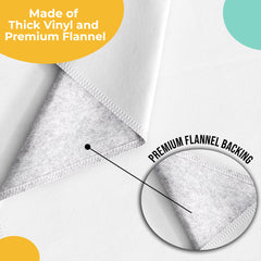 White Flannel Backed Plastic Table Cover  | 54 in. x 108 in.