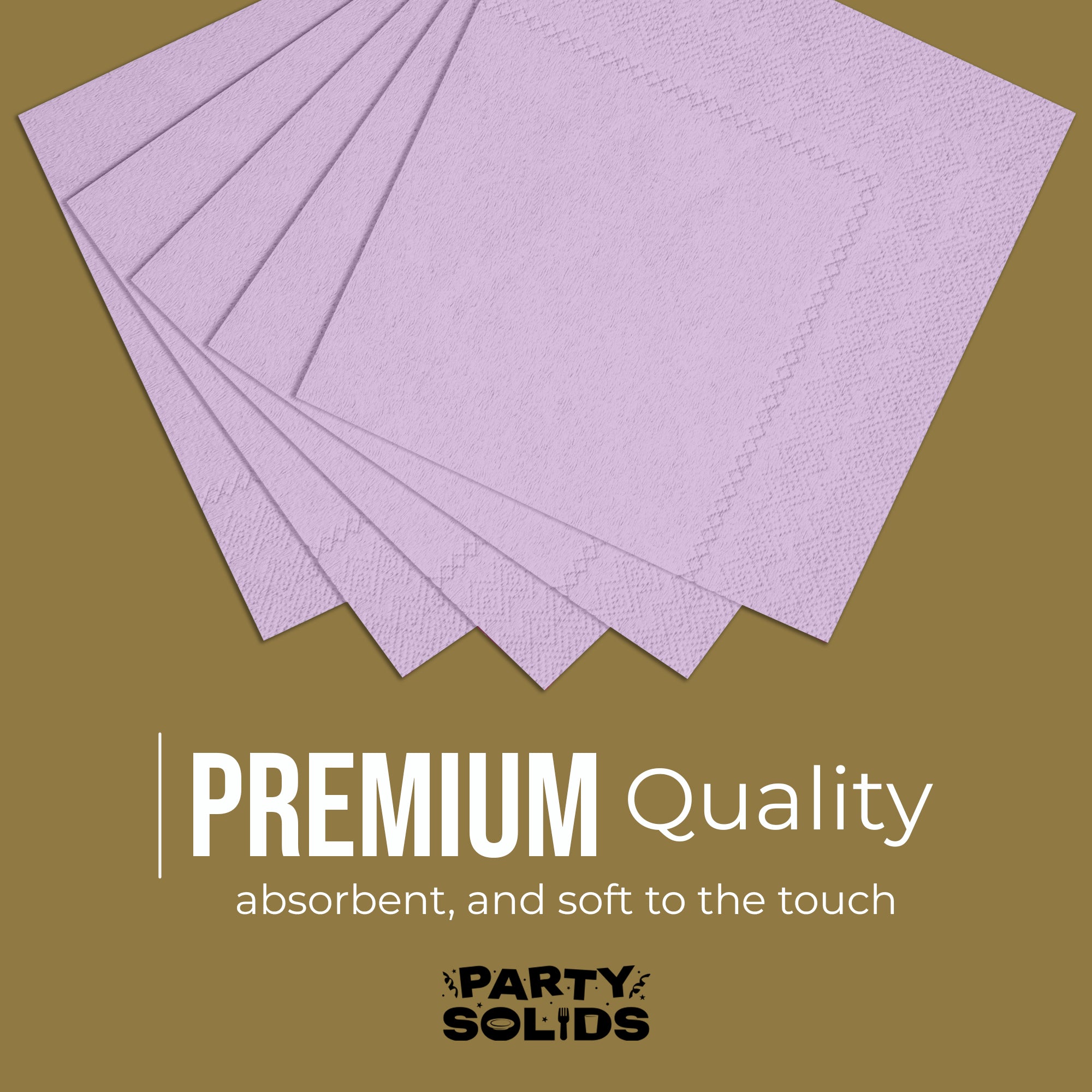 Lavender Dinner Napkins | 8 in. x 8 in. | 50 Ct.