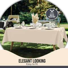 Premium Ivory Rectangle Table Cover 60" x 85" | 1 Pack