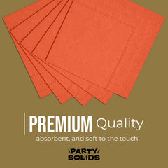Orange Dinner Napkins | 8 in. x 8 in. | 50 Ct.