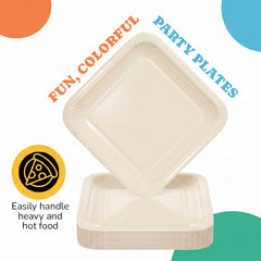 7 In. Ivory Square Paper Plates - 20 Ct.