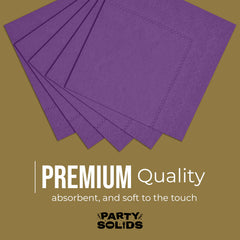 Purple Dinner Napkins | 8 in. x 8 in. | 50 Ct.
