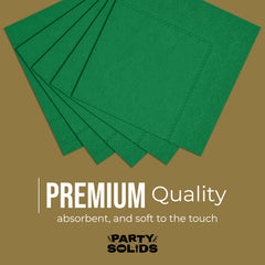 Emerald Green Dinner Napkins | 8 in. x 8 in. | 50 Ct.