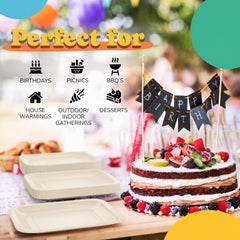 7 In. Ivory Square Paper Plates - 20 Ct.