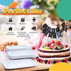 7 In. White Square Paper Plates - 20 Ct.