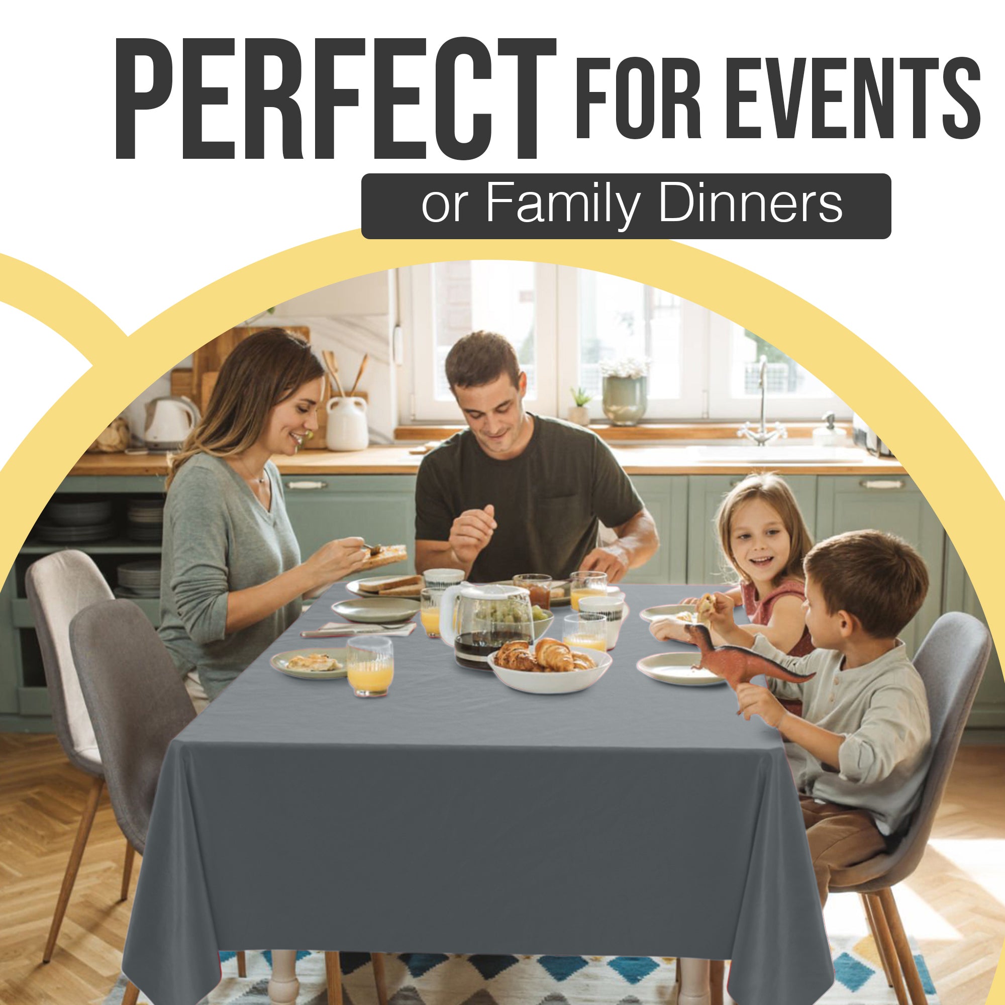Premium Silver Plastic Table Cover | 54 in. x 108 in.